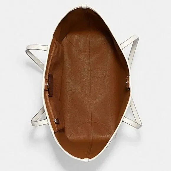 NWT Coach Leather City Tote With Apple Print - Picture 7 of 7